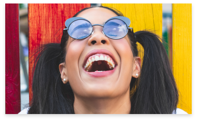 lady smiling